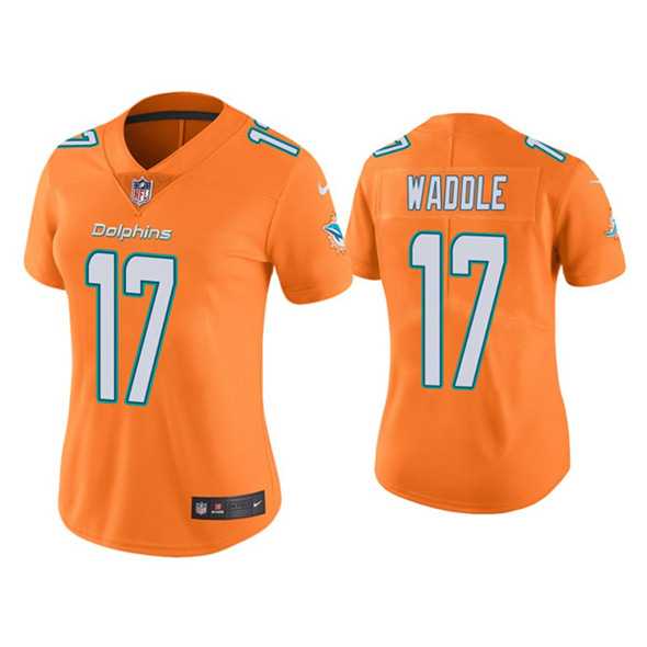 Women's Miami Dolphins #17 Jaylen Waddle Orange Vapor Untouchable Stitched Jersey(Run Small) Dzhi,We sell and wholesale Women's Miami Dolphins #17 Jaylen Waddle Orange Vapor Untouchable Stitched Jersey(Run Small) Dzhi on line form chian!
